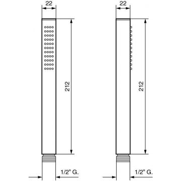 Лейка ручного душа Emmevi, круглая, однорежимная, латунь, золото, C02445/OR
