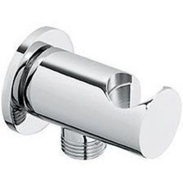 Держатель ручного душа Emmevi (Эммеви), круглый, с водоотводом из латуни, брашированный никель, C06933/NS