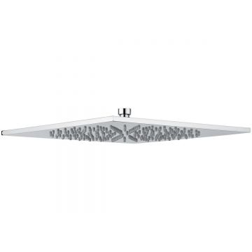 Душевая квадратная антикальковая головка Emmevi (Эммеви) 250х250 мм, подключение 1/2″, цвет зачищенный никель C06658mm250/NS