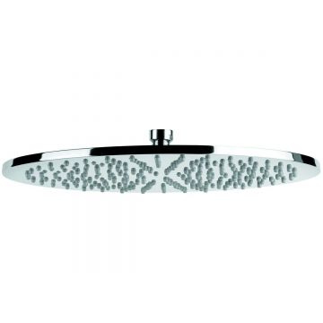 Душевая круглая антикальковая головка Emmevi (Эммеви) 300 мм, подключение 1/2″, цвет черный матовый C06657mm300/NEO