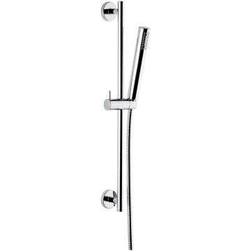 Душевой комплект Emmevi (Эммеви): штанга, лейка, шланг, цвет черный матовый C02669NC