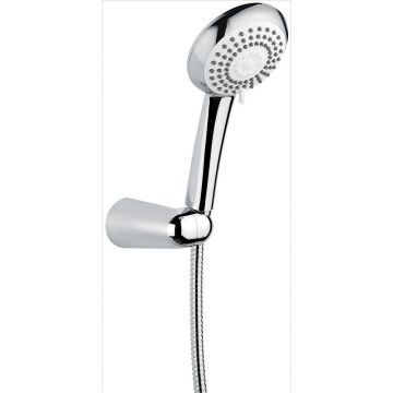 Набор ручного душа Emmevi (Эммеви), круглая лейка из ABS, шланг 150 см из латуни, держатель лейки из ABS, хром, 144/CR