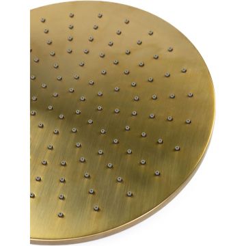 Душевая головка Emmevi (Эммеви) , антикальковая, латунь 300 мм, подключение 1/2″, брашированное золото, C06657mm300/ORS