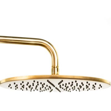 Душевая головка Emmevi (Эммеви) , антикальковая, латунь 300 мм, подключение 1/2″, брашированное золото, C06657mm300/ORS