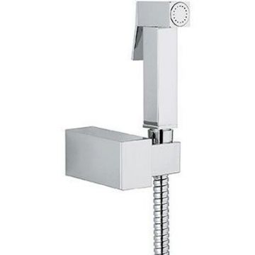 Лейка гигиенического душа Emmevi, квадратная, ABS и латунный шланг, хром, 133V/CR