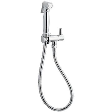 Набор гигиенического душа Emmevi (Эммеви), с запорным клапаном на холодную воду (без смесителя), хром-золото, 132/CO