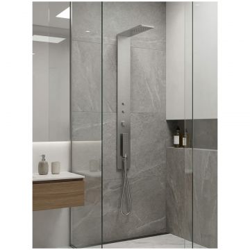 Душевая панель Створки STUDIO S51267S С ВНУТРЕННЕЙ ЧАСТЬЮ, сталь, сатин, Stworki