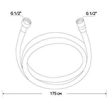 Душевой шланг Створки SH-001GM 175 см, матовое золото, Stworki