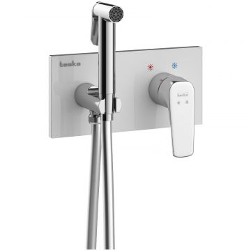 Гигиенический душ Теска Elsa BTK6410W со смесителем, С ВНУТРЕННЕЙ ЧАСТЬЮ, хром, Teska