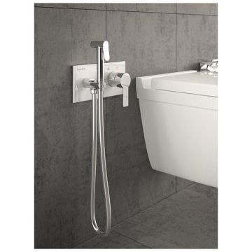 Гигиенический душ Теска Elsa BTK6410W со смесителем, С ВНУТРЕННЕЙ ЧАСТЬЮ, хром, Teska