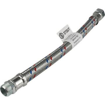 Гибкая подводка Stout (Стаут) для воды НР 3/4 х ВР 3/4 400 мм (SHF-0204-182020)