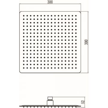 Лейка для верхнего душа Savol 30×30 см S-000F12 хром