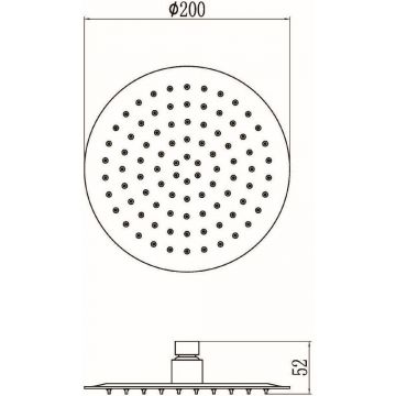 Лейка для верхнего душа Savol (Савол) 20 см S-000Y08 хром