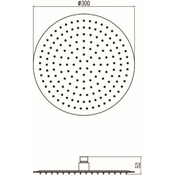 Лейка для верхнего душа Savol (Савол) 30 см S-000Y12 хром