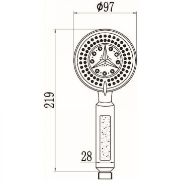 Лейка для ручного душа Savol (Савол) 5 режимов S-OPA002 хром