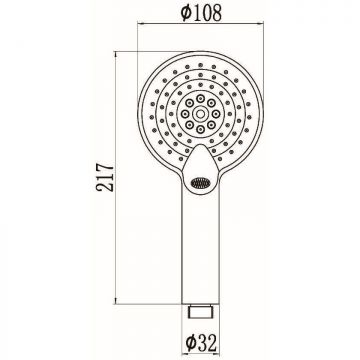 Лейка для ручного душа Savol 3 режима S-OPA005 хром