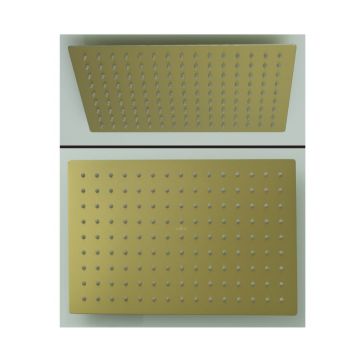 Лейка тропическая для душа Vieir (Виеир) 20х30 прямоугольный V2014-S матовое золото