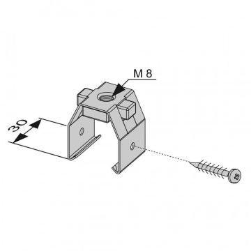Установочный элемент ТЕСЕ (Тесе) с резьбой М8 (9040004)