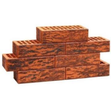 Кирпич облицовочный пустотелый 1 NF одинарный КЗ Воротынский (Kz Vorotynskiy) Винтаж Магма флеш 250х120х65 мм (480 шт в поддоне)