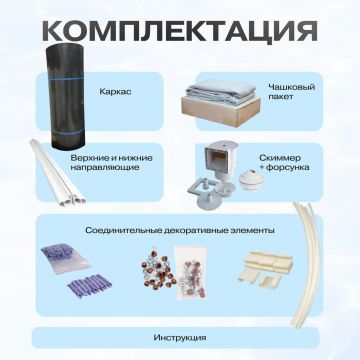 Бассейн уличный Гигабасс (Gigabass) круглый вкапываемый, морозоустойчивый 1,5х1,5 м (Платина RAL 7024) ТМ1150