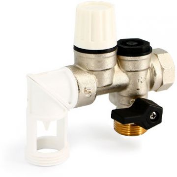 Группа безопасности бойлера Uni-Fitt (Ун-Фтт) до 10 кВт, 3/4″, 7 бар, поворотная, никелированная 257U7000