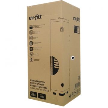 Бойлер Uni-Fitt (Ун-Фтт) Stinox F 200 литров, напольный, нержавеющая сталь, с ревизионным отверстием 805F0020