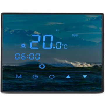 Терморегулятор цифровой PROFI Therm (Профи Терм) Mirror WIFI програмируемый зеркальный Black