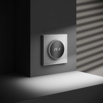 Терморегулятор электронный Voltum (Вольтум) S70 с индикацией и датчиком, для теплого пола, (белый матовый) VLS070102