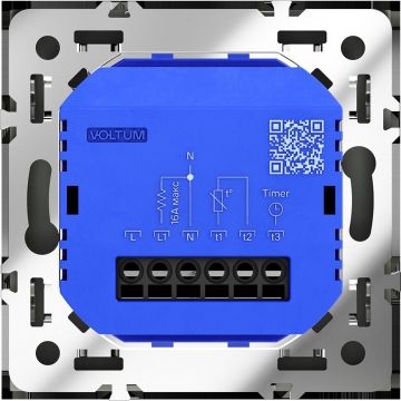 Терморегулятор электронный Voltum (Вольтум) S70 с индикацией и датчиком, для теплого пола, (графит) VLS070107