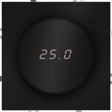 Терморегулятор электронный Voltum (Вольтум) S70 с индикацией и датчиком, для теплого пола, (черный матовый) VLS070108