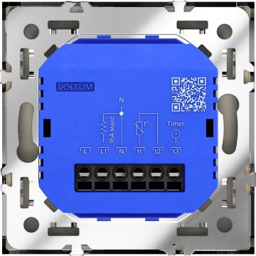 Терморегулятор электронный Voltum (Вольтум) S70 с индикацией и датчиком, для теплого пола, (шелк) VLS070104