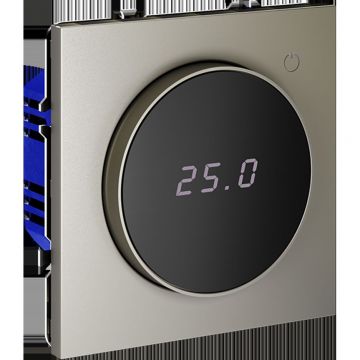 Терморегулятор электронный Voltum (Вольтум) S70 с индикацией и датчиком, для теплого пола, (шелк) VLS070104