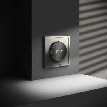 Терморегулятор электронный Voltum (Вольтум) S70 с индикацией и датчиком, для теплого пола, (шелк) VLS070104