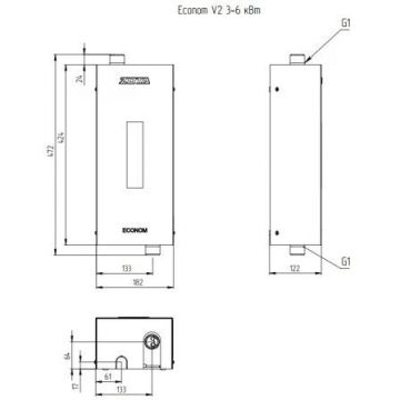 Котел электрический Zota (Зота) Econom V2 12 кВт (комплект) (ZE3468421212)