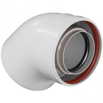 Отвод промежуточный Rommer (Роммер) коаксиальный раструбн. конденсационный 45 гр. 80/125 (RCA-8012-000045)