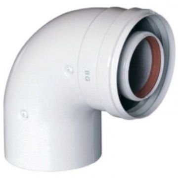 Отвод полипропиленовый Baxi (Бакси) 87°, диам. 110 мм (KMT71413301)