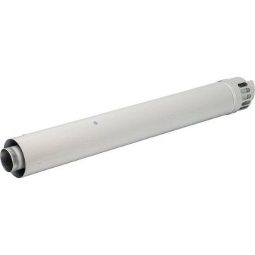 Элемент дымохода Stout (Стаут) DN60/100 фин.уч-ок 1000 мм для горизонт. прохода через стену с антиобмерз.оголовком (SCA-6010-001001)