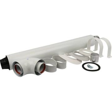 Дымоход коаксиальный Stout (Стаут) для прохода через стену универсальный комплект D 60/100 (SCA-6010-200850)