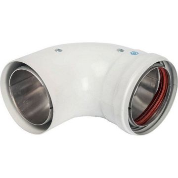 Элемент дымохода Stout (Стаут) DN80 отвод 90° утепленный п/м (SCA-0080-800090)