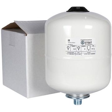 Расширительный бак Stout (Стаут) для ГВС вертикальный белый 8 л (STW-0015-000008)