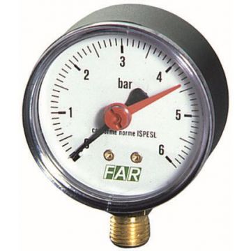 Манометр Far (Фар) радиальное соед. 1/4″, 0-25 бар (FA 2500 R25)