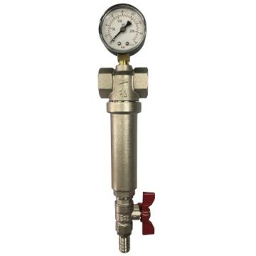 Фильтр Kromwell (Кромвелл) механический самопромывной 1 дюйм, с манометром (EU.ST6026055 1_k)