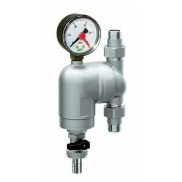 Фильтр FAR (ФАР) FA39A4 12100 механической очистки 1/2 муфтовый НР-НР с манометром Ду 15