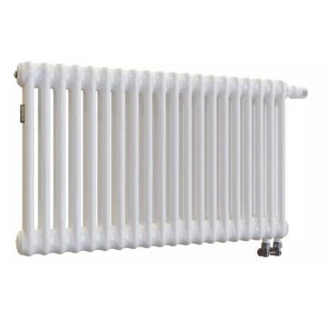 Радиатор секционный Arbonia (Арбония) 2057/10 нижнее подключение (с вентилем) № 69 1/2″ RAL 9016 Белый