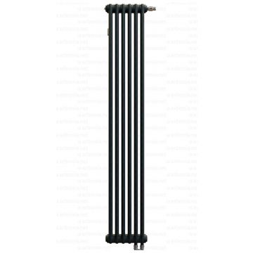 Радиатор секционный Arbonia (Арбония) 2180V/6 нижнее подключение (с вентилем) RAL 9005MT Черный матовый