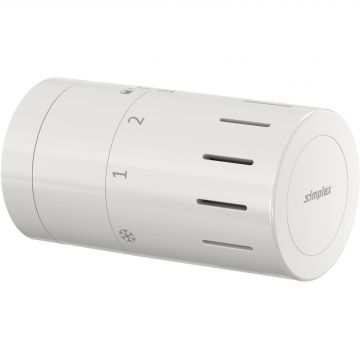 Термостатическая головка Simplex (Симплекс) Design TC-D1 М30х1.5 с установкой нуля, белый (F35320)