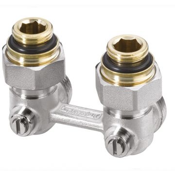 Узел нижнего подключения Simplex (Симплекс) Standard Line E1/50 угловой 1/2x3/4″ c ниппелями 1/2″ (F10013)