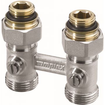 Узел нижнего подключения Simplex (Симплекс) Standard Line D1/50 прямой 1/2x3/4″ c ниппелями 1/2″ (F10011)