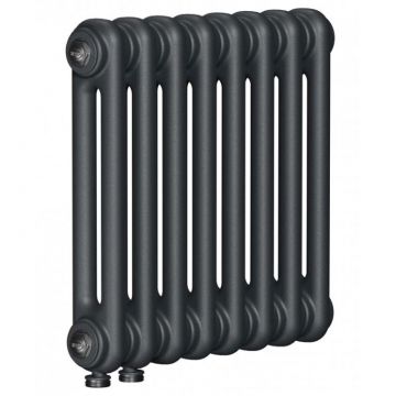 Радиатор стальной трубчатый Rifar (Рифар) Tubog Ventil 2057 28 секций 1288x565x66 мм нижнее подключение (с вентилем) 3/4″ Антрацит матовый