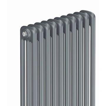 Радиатор стальной трубчатый Rifar (Рифар) Tubog Ventil 3180 4 секции 184x1800x107 мм нижнее подключение (с вентилем) 3/4″ Титан матовый